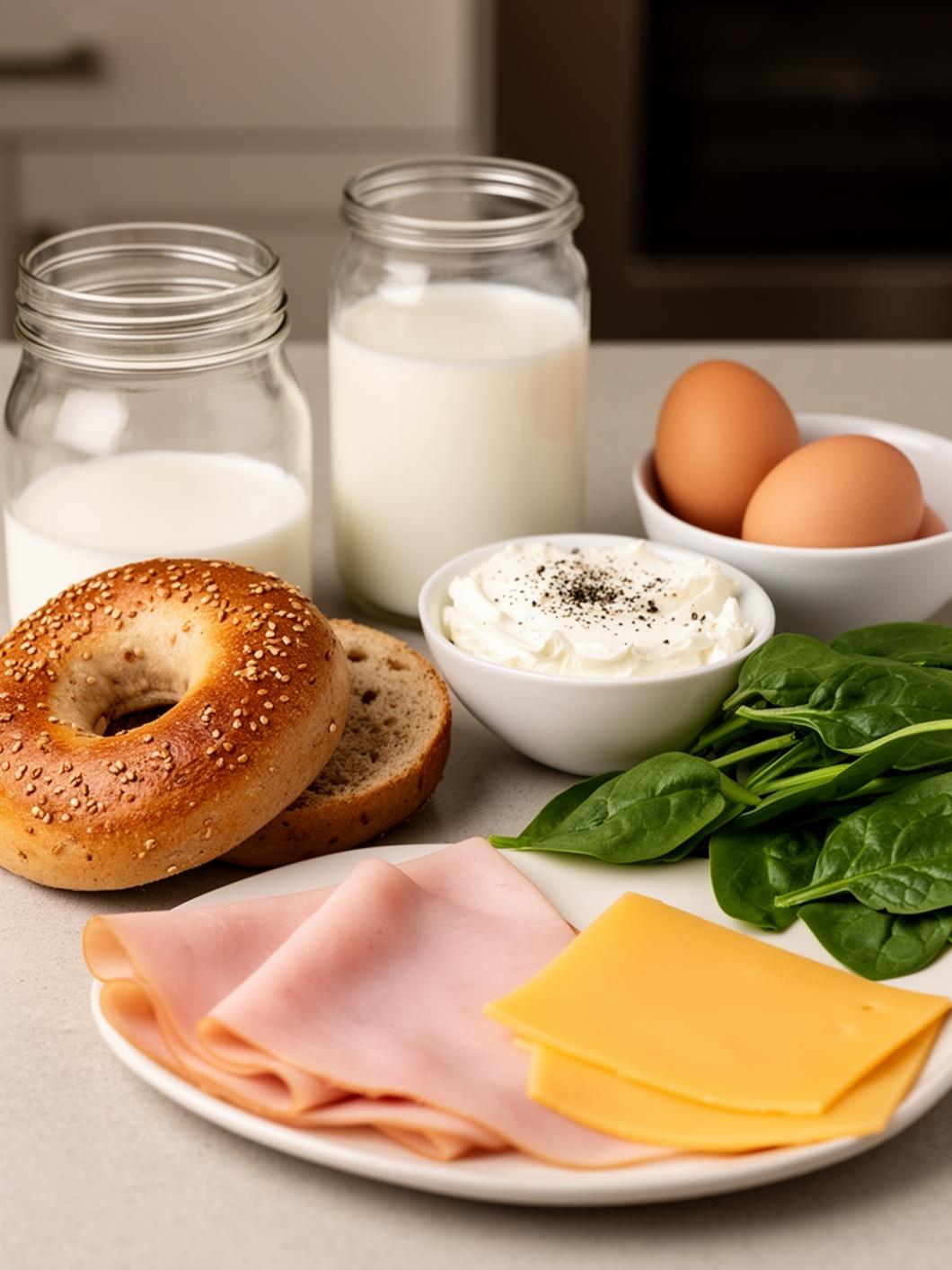 30g Protein Bagel Sandwich (Work Breakfast)