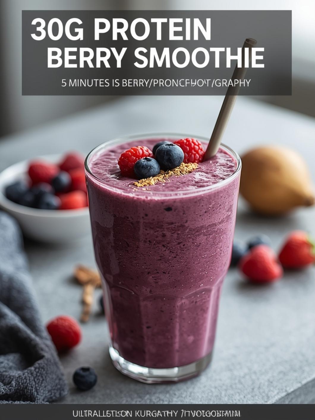 30g Protein Berry Smoothie (5 Minutes)