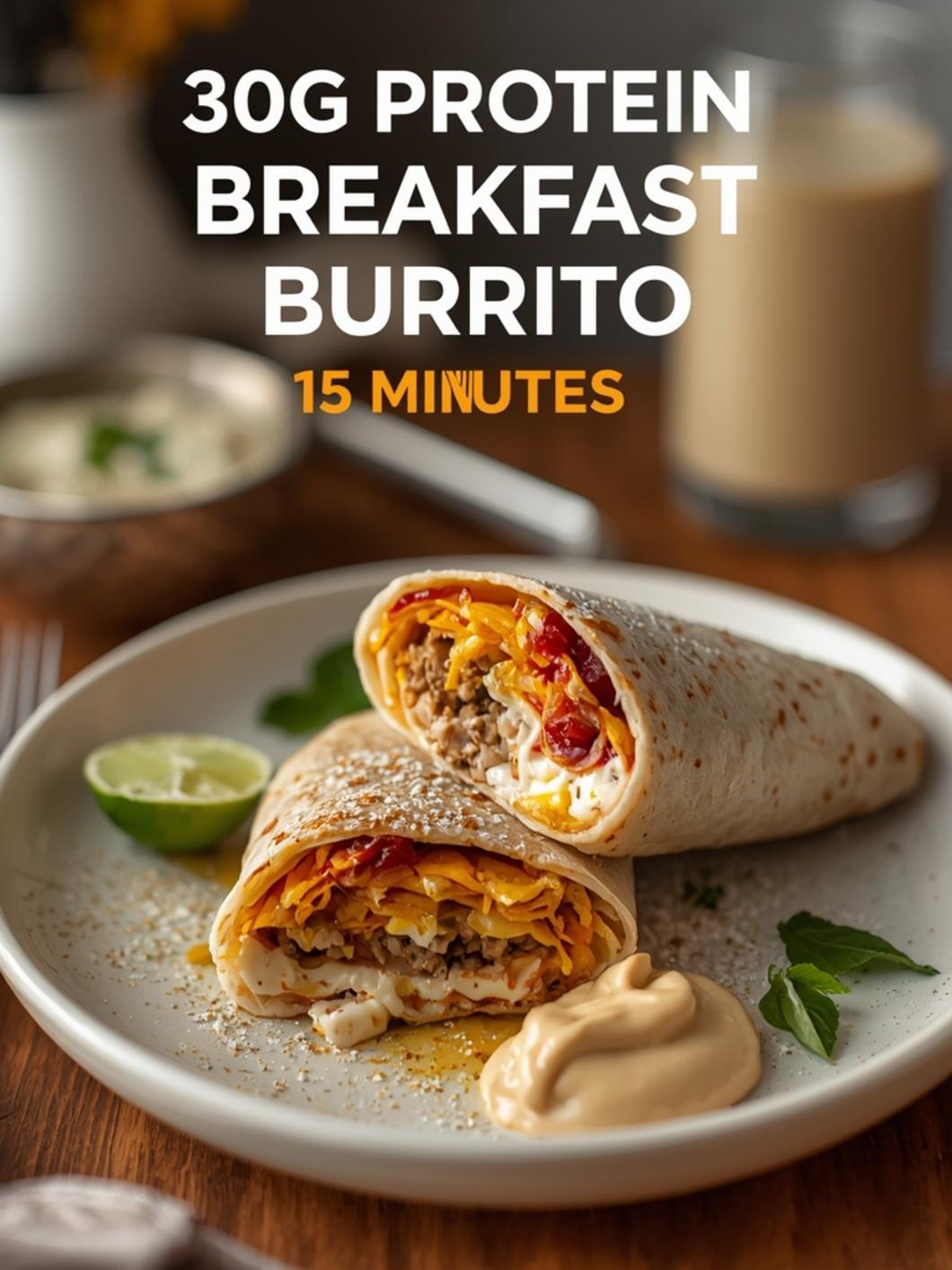 30g Protein Breakfast Burrito (15 Minutes)