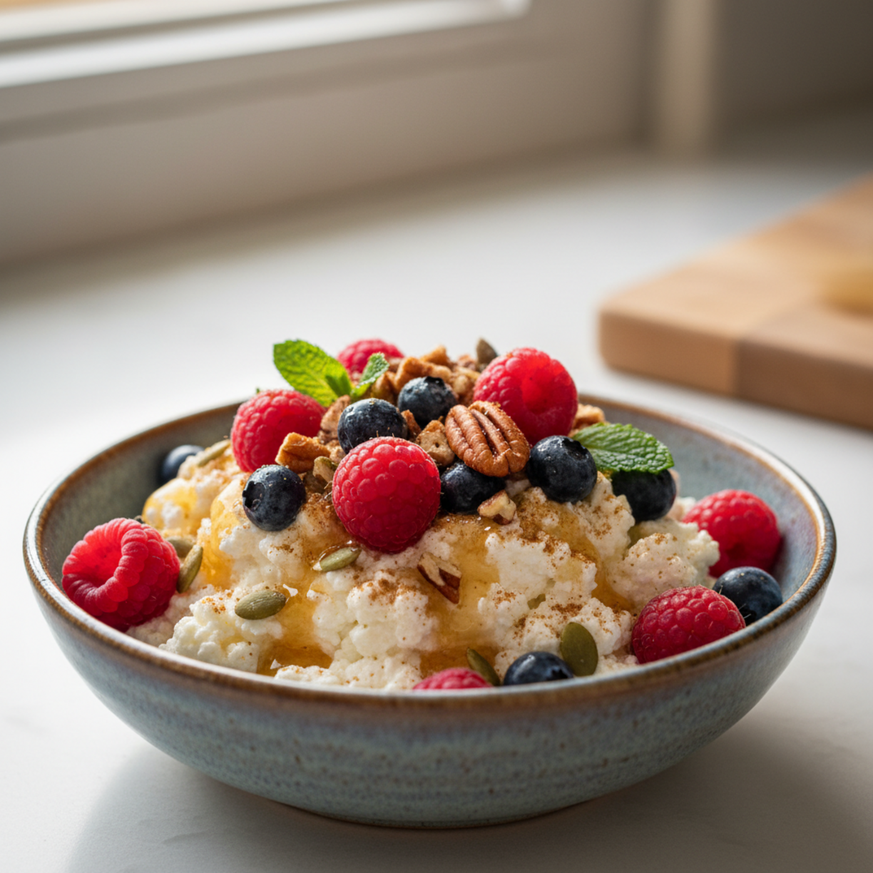 30g Protein Cottage Cheese Bowl (5 Minutes)