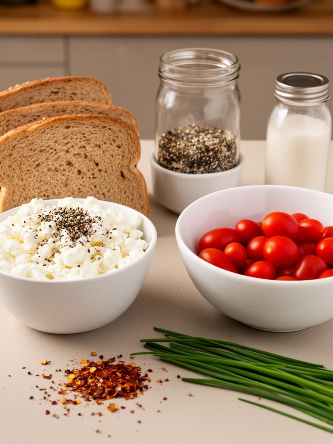 30g Protein Cottage Cheese Toast (10 Minutes)