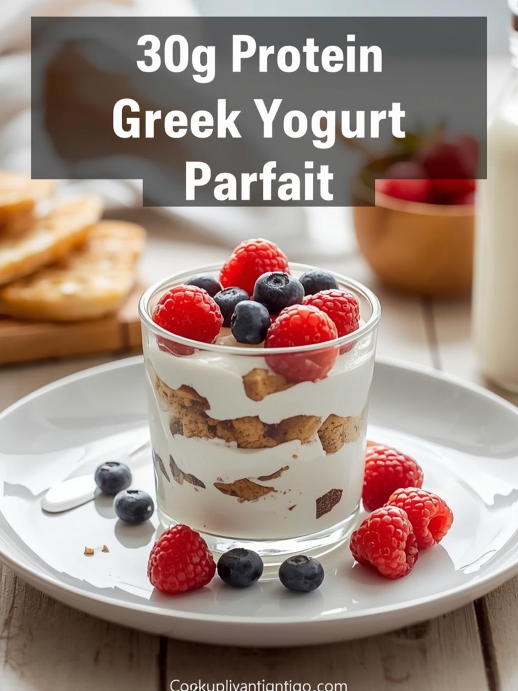 30g Protein Greek Yogurt Parfait (5 Minutes)
