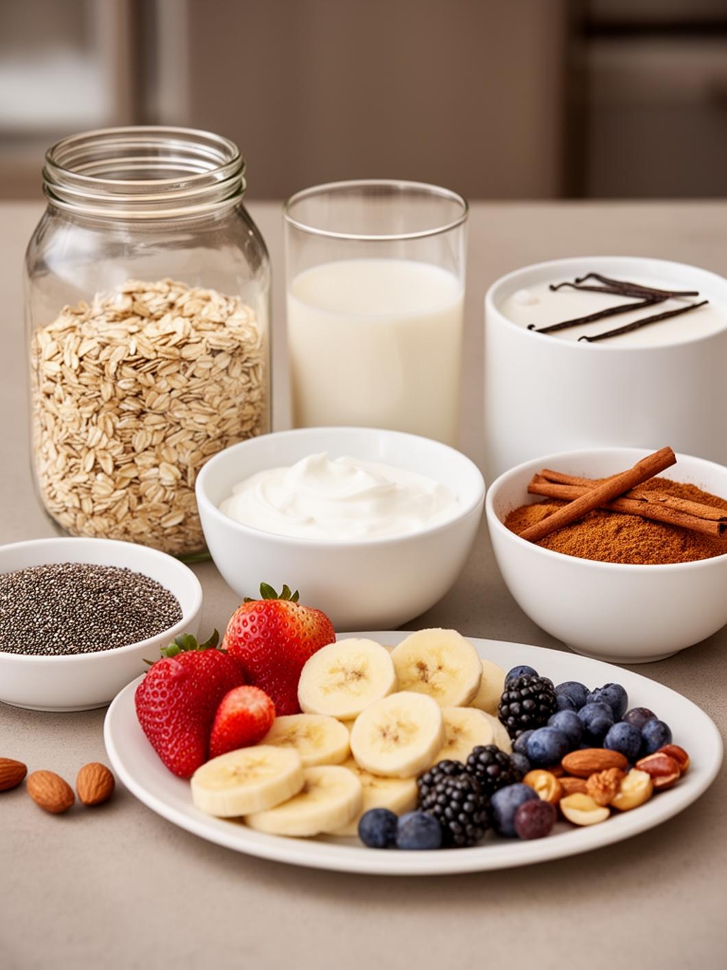 30g Protein Overnight Oats for Fat Loss