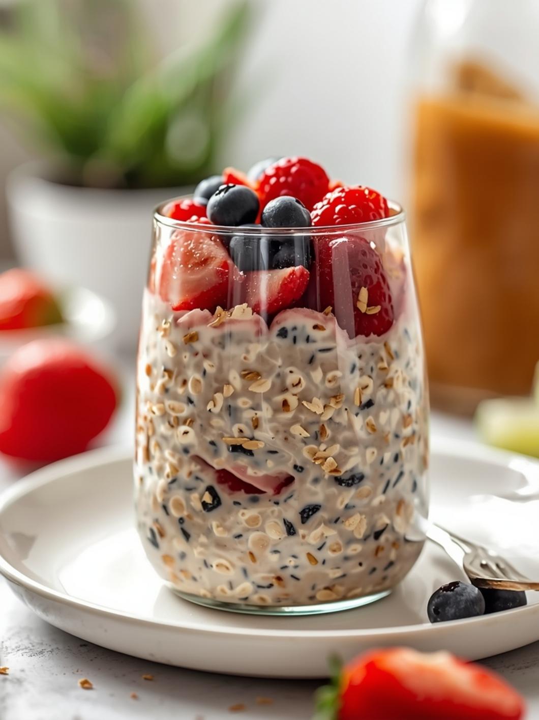 30g Protein Overnight Oats for Fat Loss