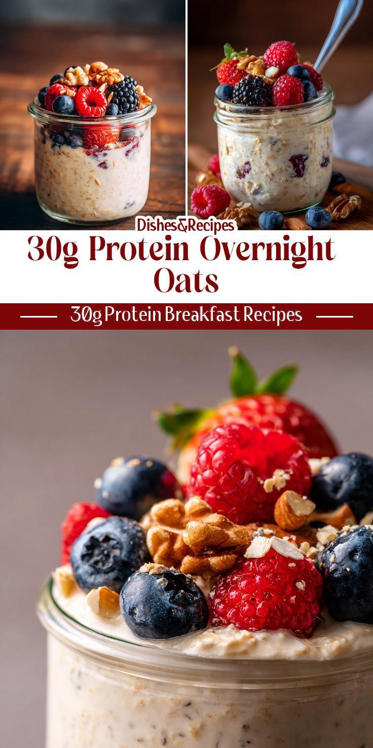 30g Protein Overnight Oats (Easy Meal Prep Breakfast)