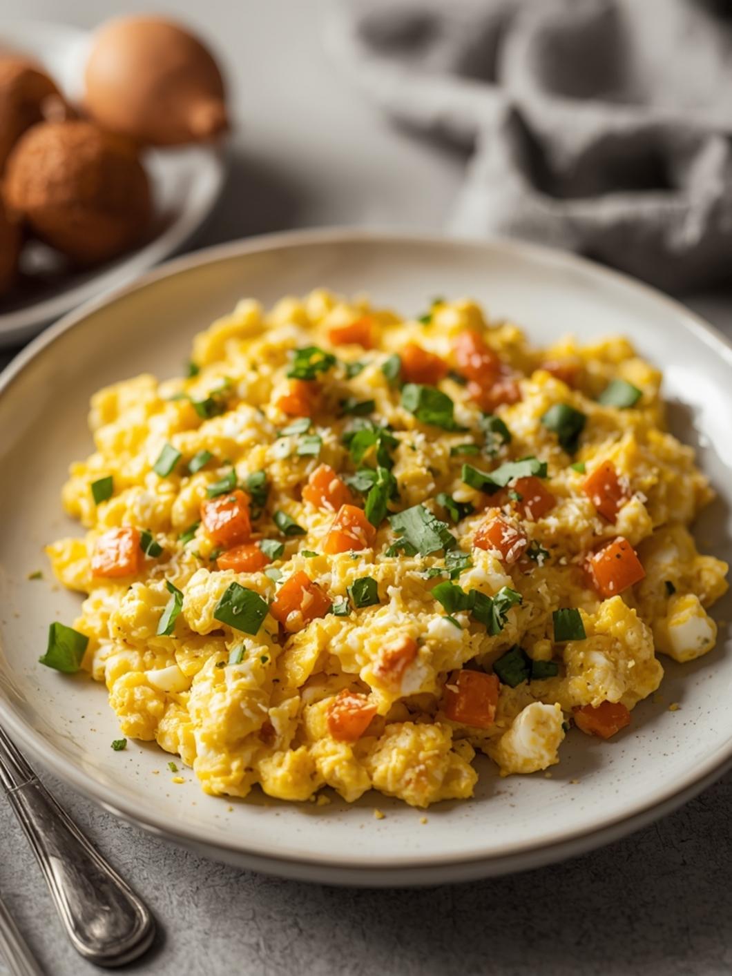 30g Protein Scrambled Eggs with Cottage Cheese (10 Minutes)