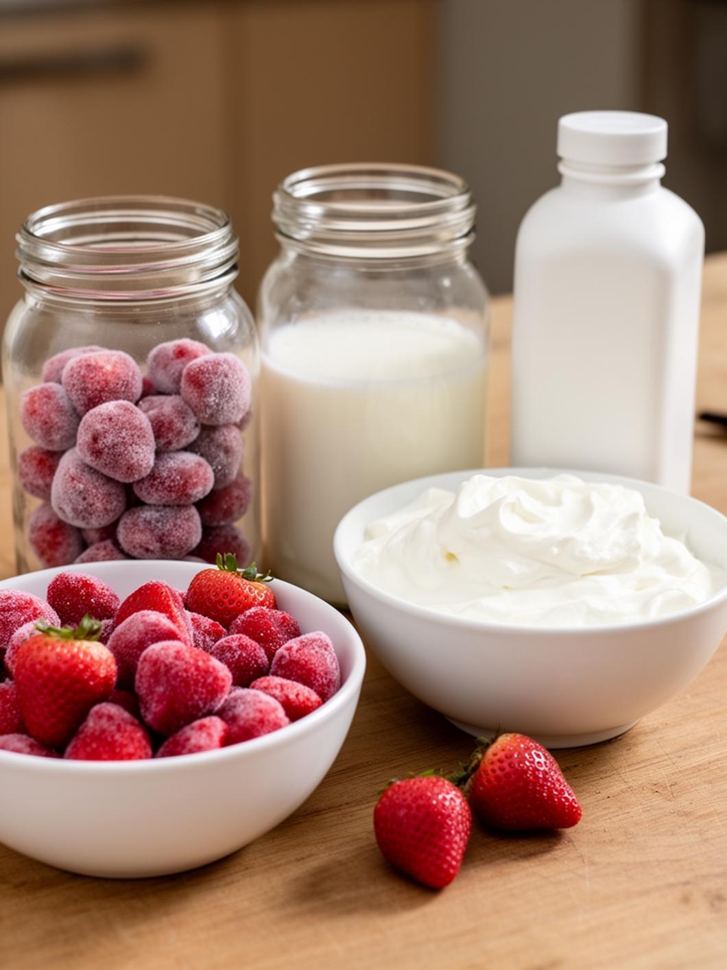 30g Protein Strawberry Smoothie (5 Minutes)