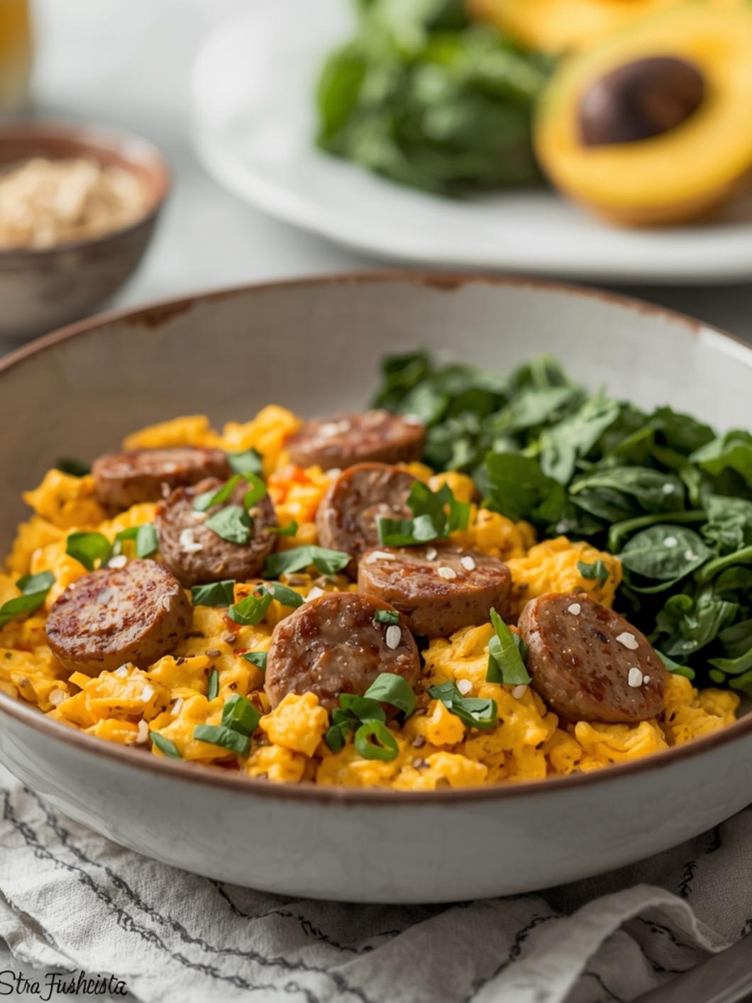 30g Protein Turkey Sausage Breakfast Bowl