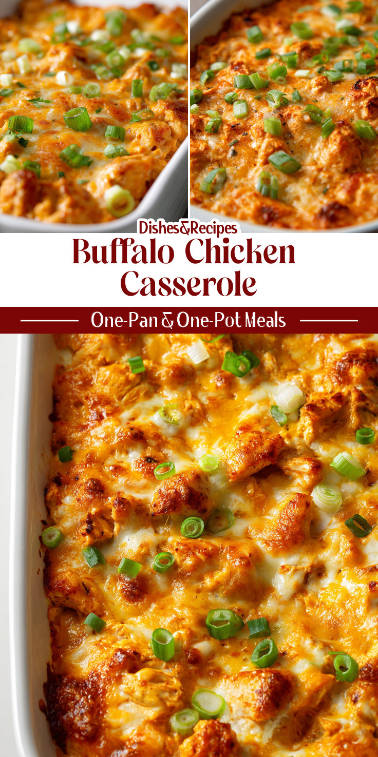 Easy Buffalo Chicken Casserole (One Pan Dinner)