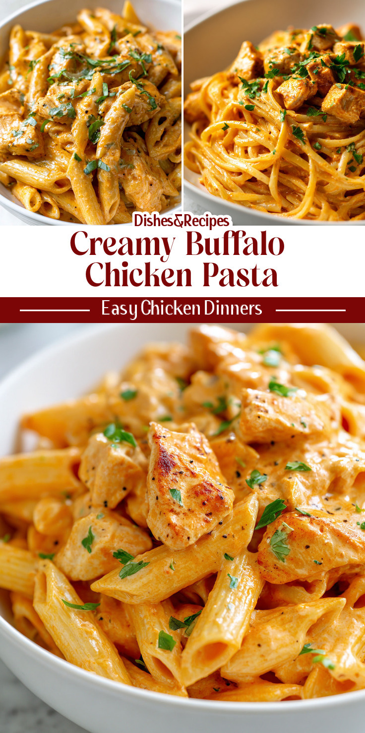 Creamy Buffalo Chicken Pasta (Weeknight Comfort Dinner)