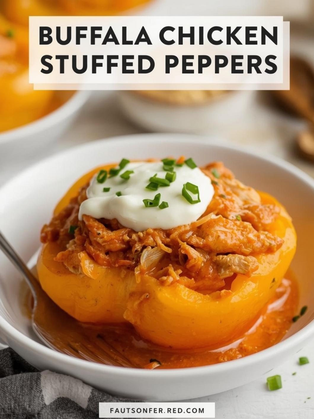 Buffalo Chicken Stuffed Peppers That Feel Like Comfort Food