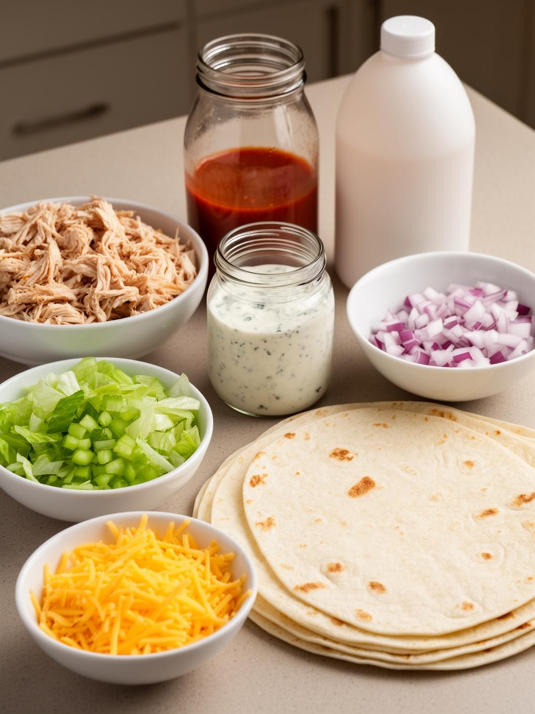Buffalo Chicken Wrap (Quick Lunch for Busy Days)