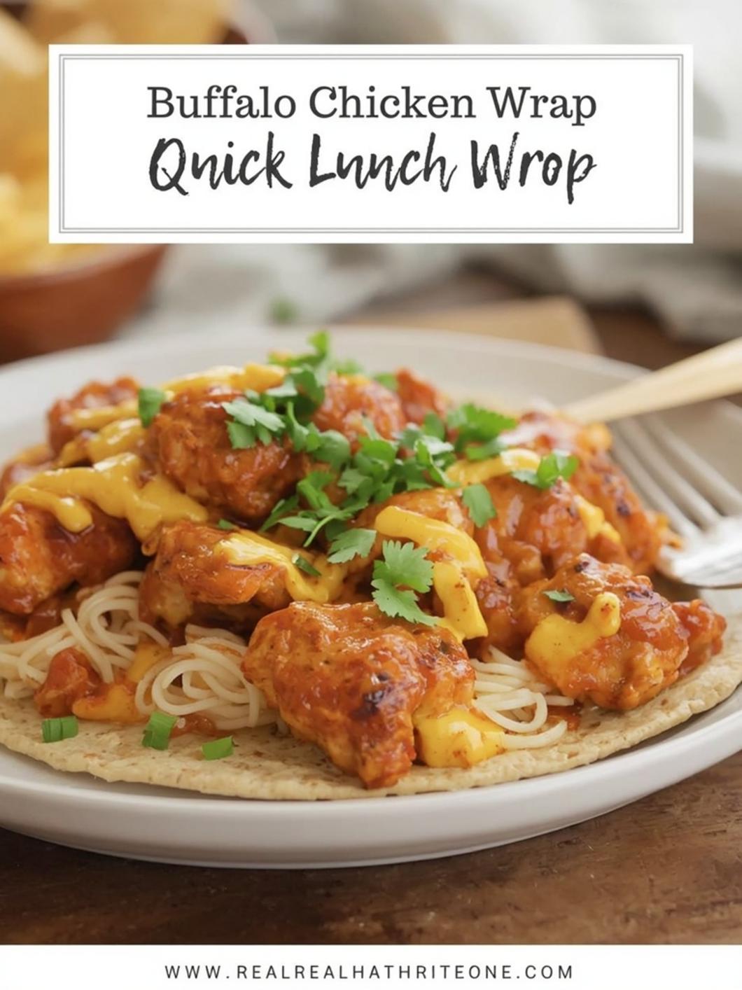Buffalo Chicken Wrap (Quick Lunch for Busy Days)