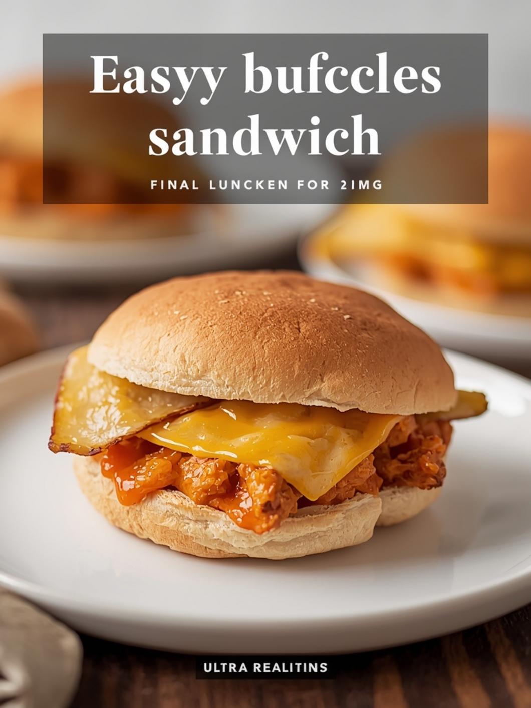 Cheesy Buffalo Chicken Sandwich for Easy Lunches