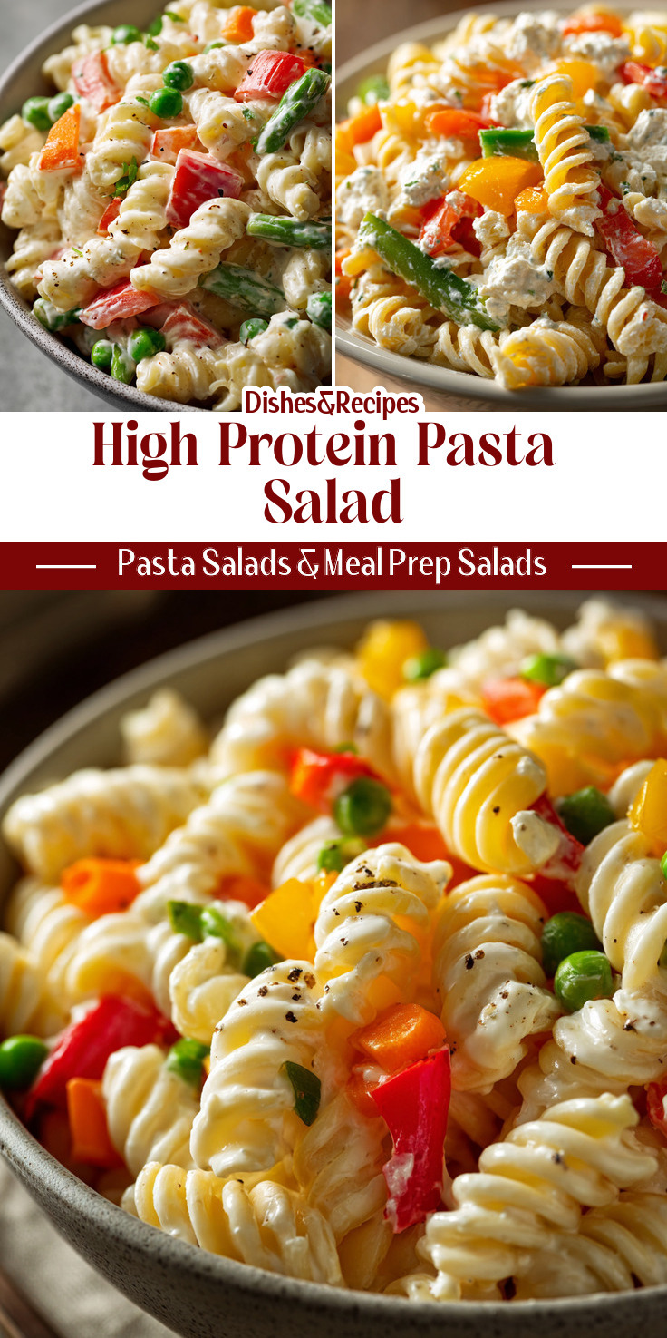 High Protein Cottage Cheese Pasta Salad (Healthy Meal Prep)