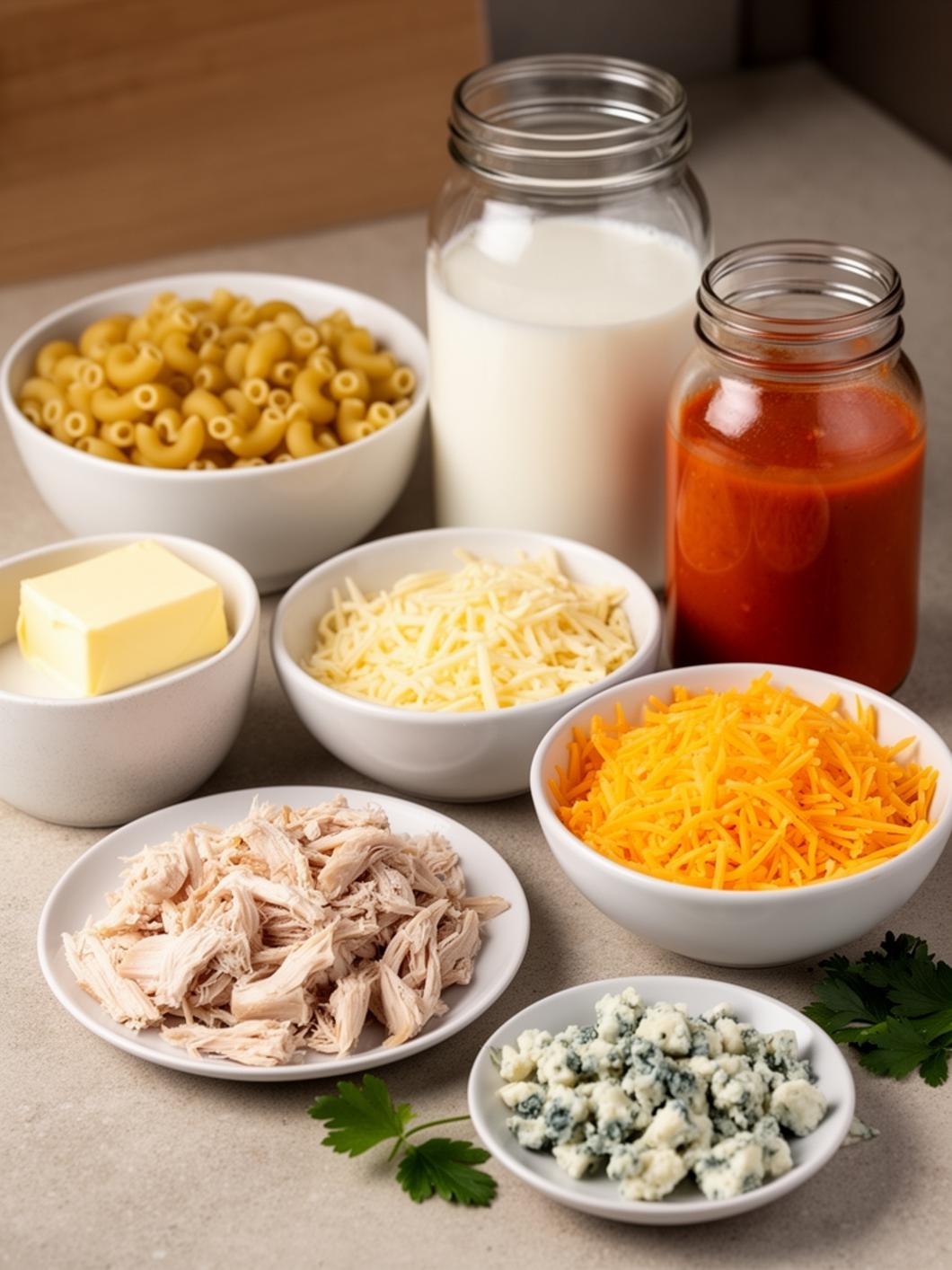 Creamy Buffalo Chicken Mac and Cheese Recipe