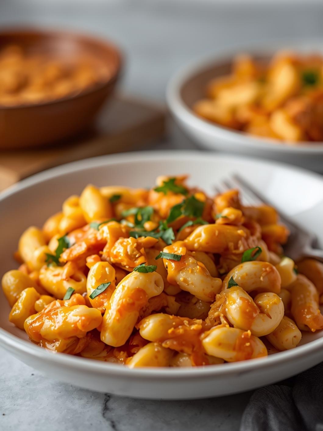 Creamy Buffalo Chicken Mac and Cheese Recipe