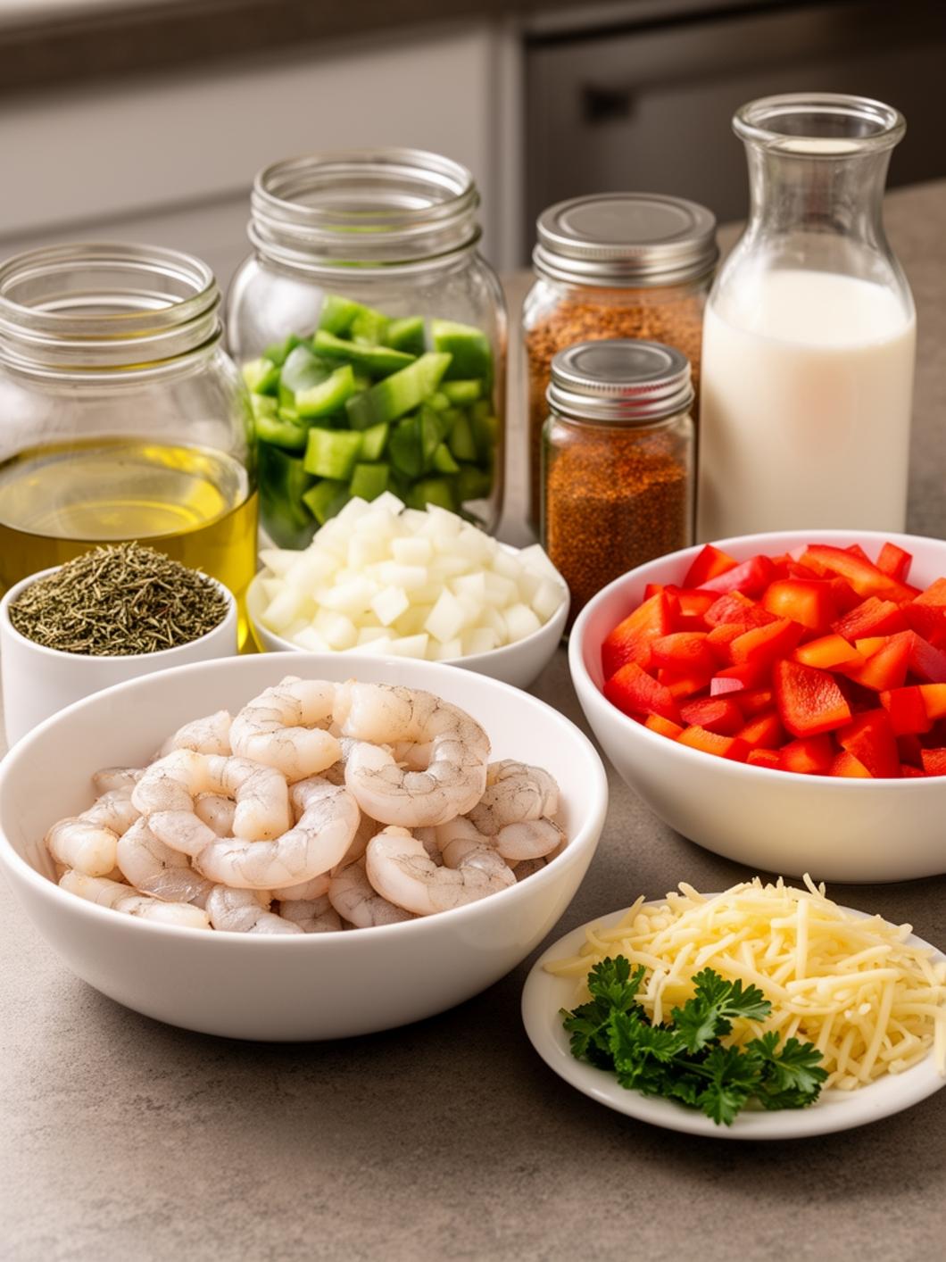 Creamy Cajun Dumpling Bake with Bell Peppers