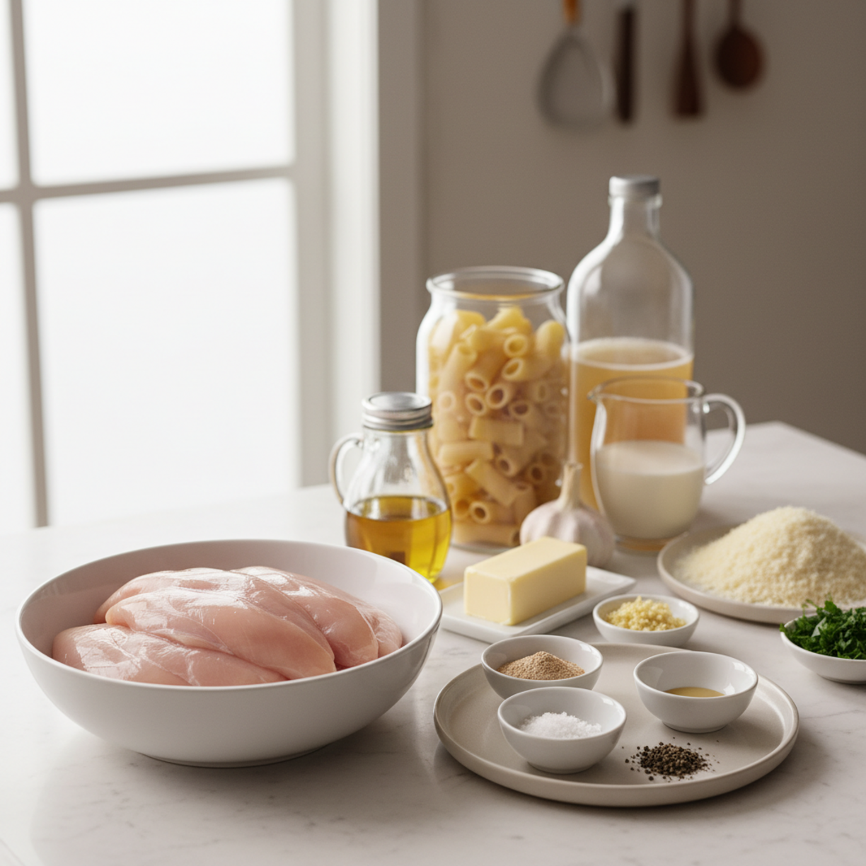 Garlic Parmesan Chicken Pasta for Family Meals