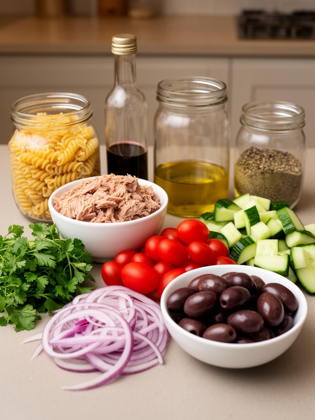 Healthy Mediterranean Tuna Pasta Salad for Easy Weeknight Meals