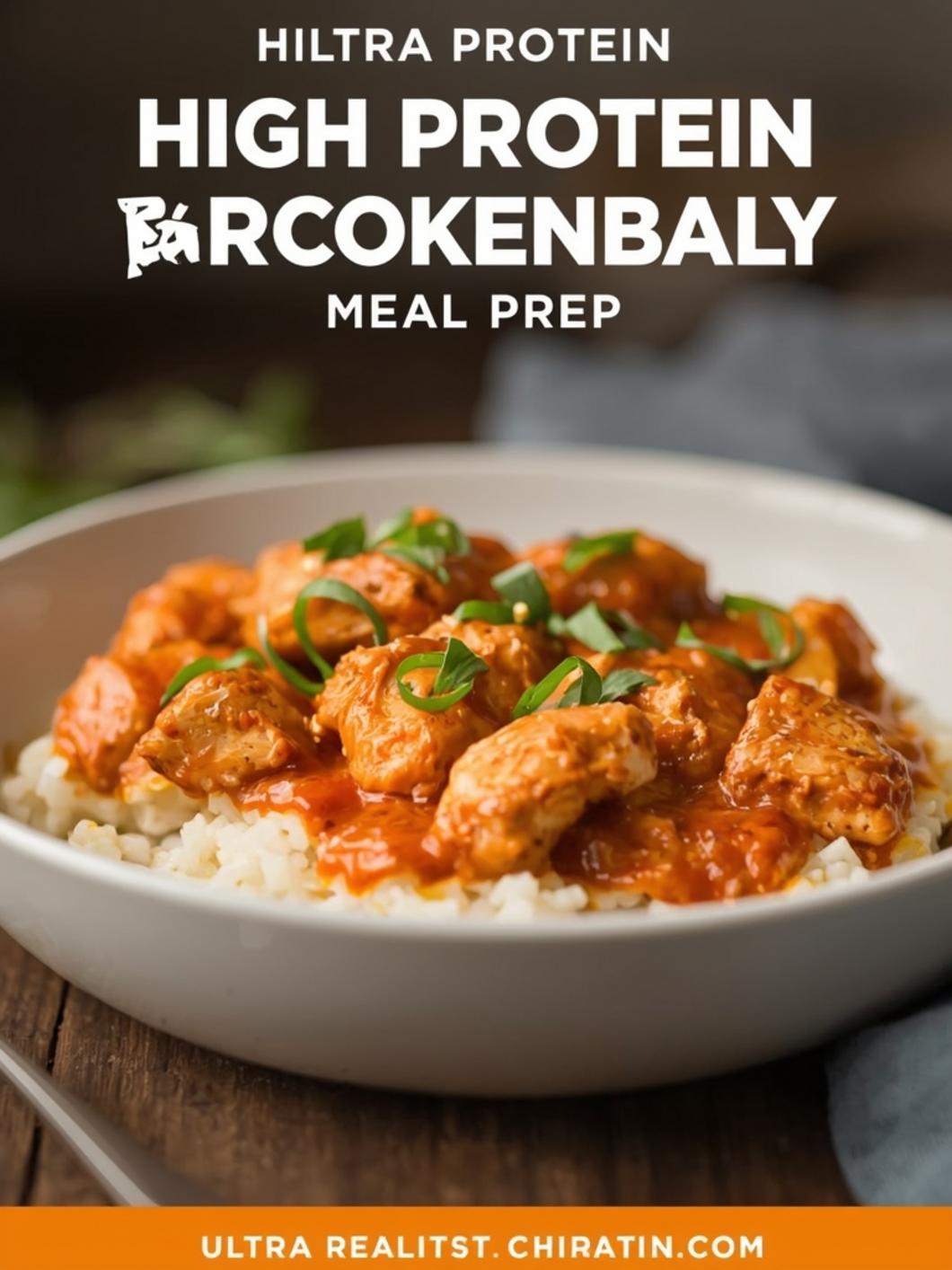 High Protein Buffalo Chicken Rice Bowl (Meal Prep)