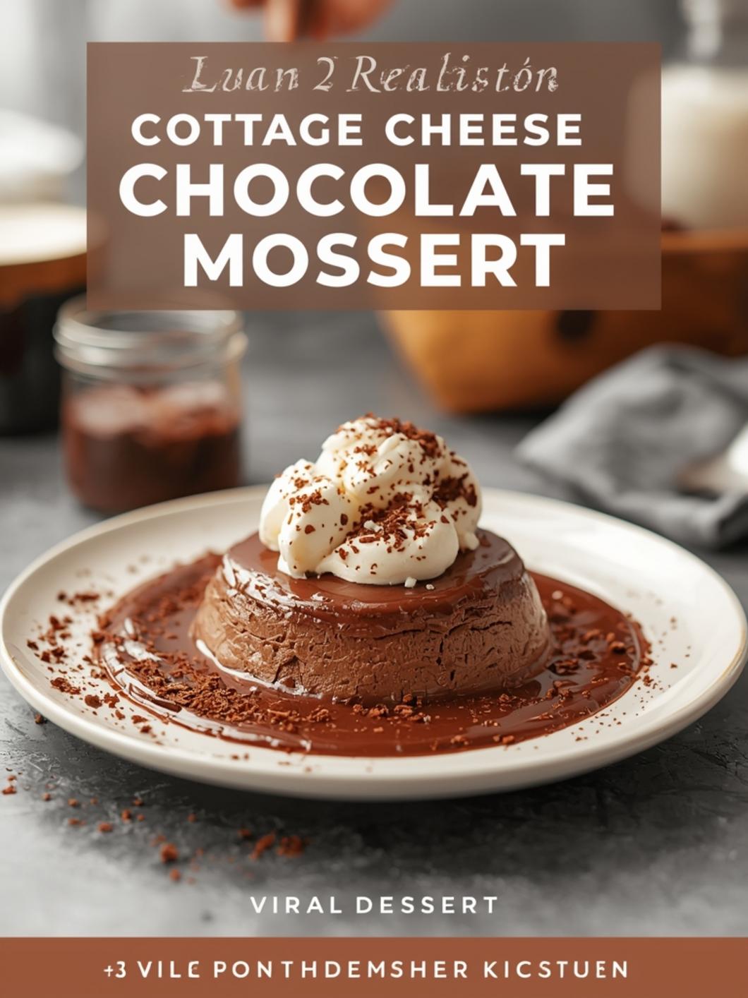 High Protein Cottage Cheese Chocolate Mousse (Viral Dessert)