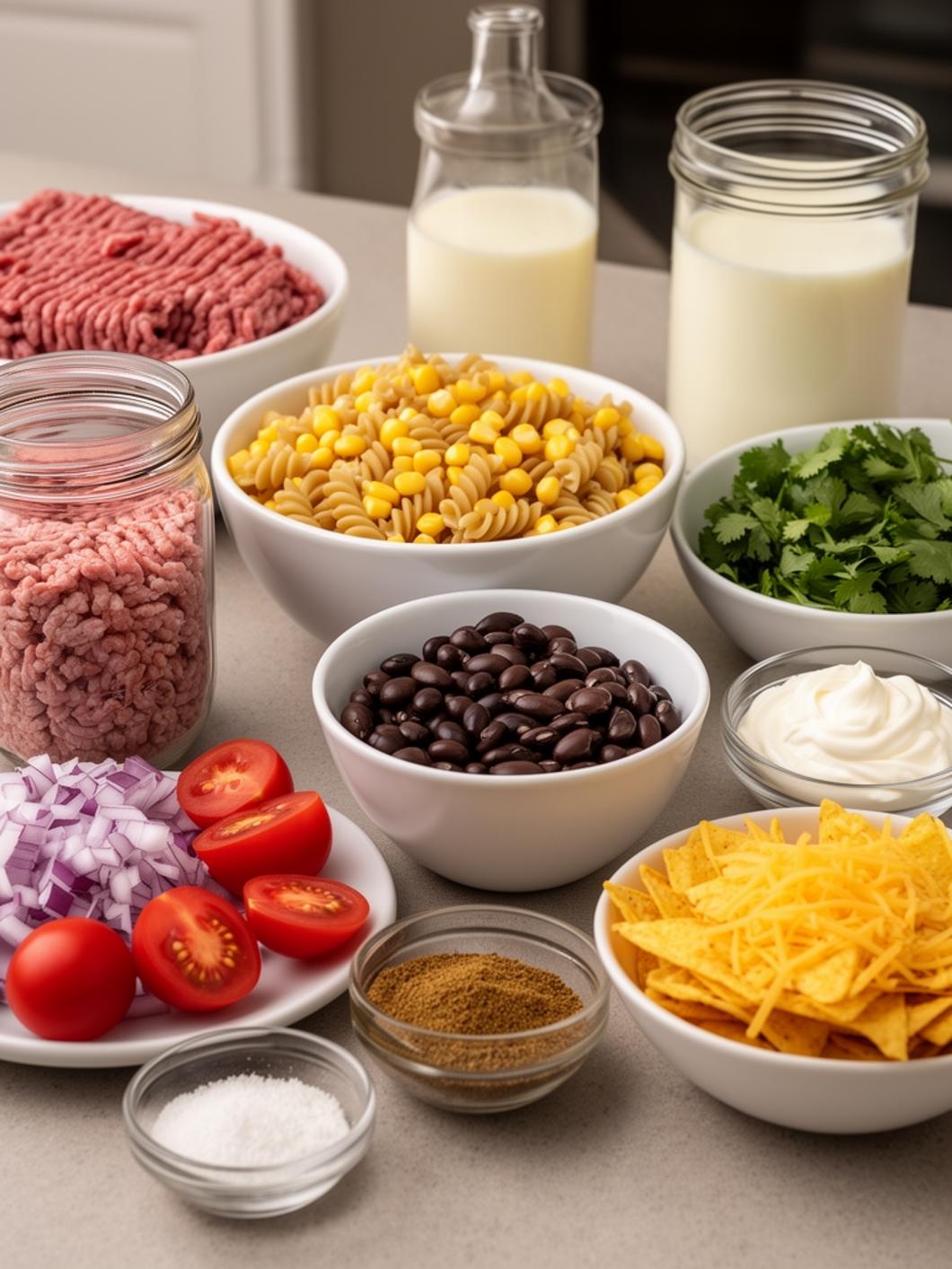 High Protein Taco Pasta Salad for Easy Meal Prep