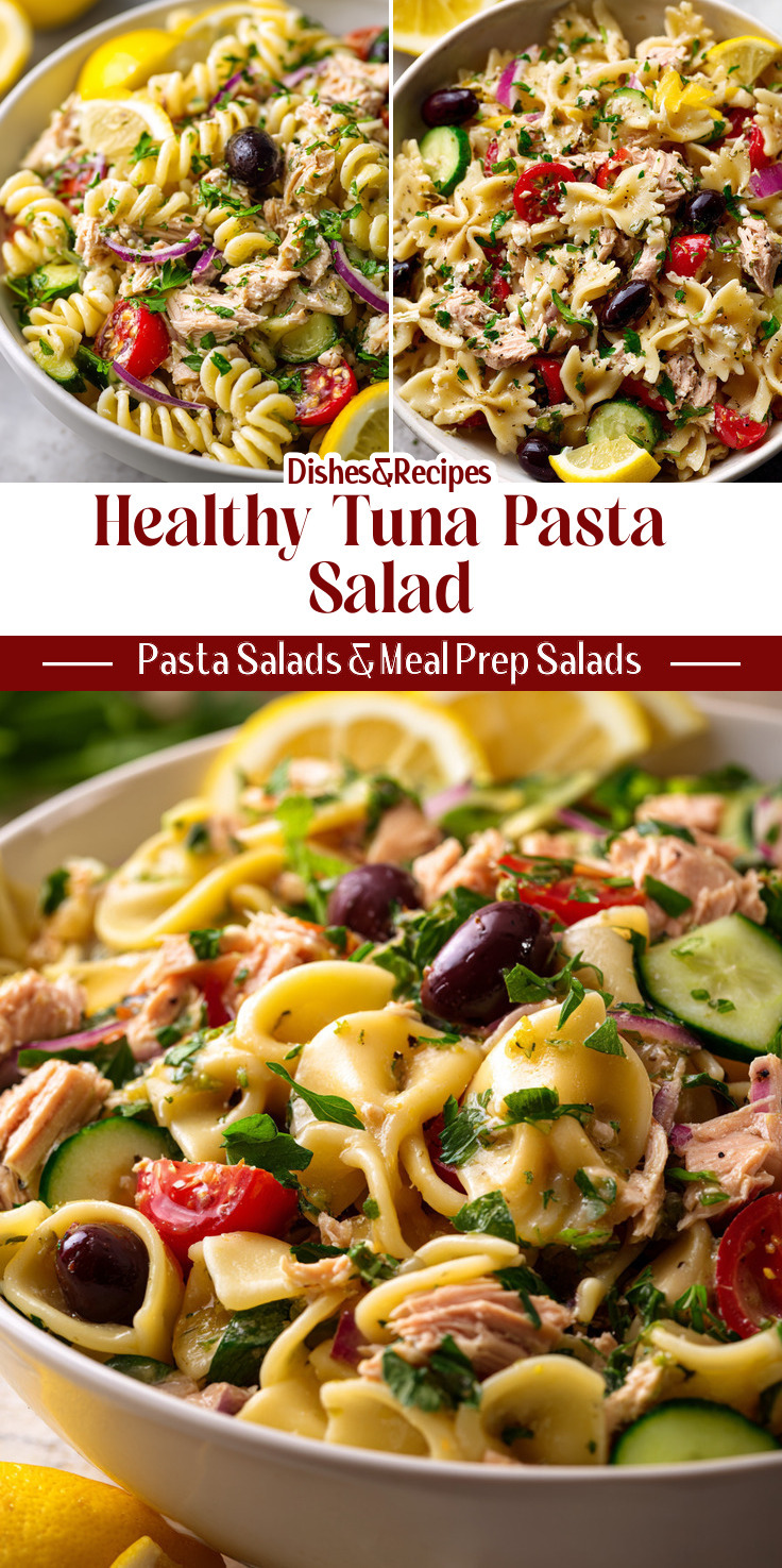 Healthy Mediterranean Tuna Pasta Salad for Easy Weeknight Meals