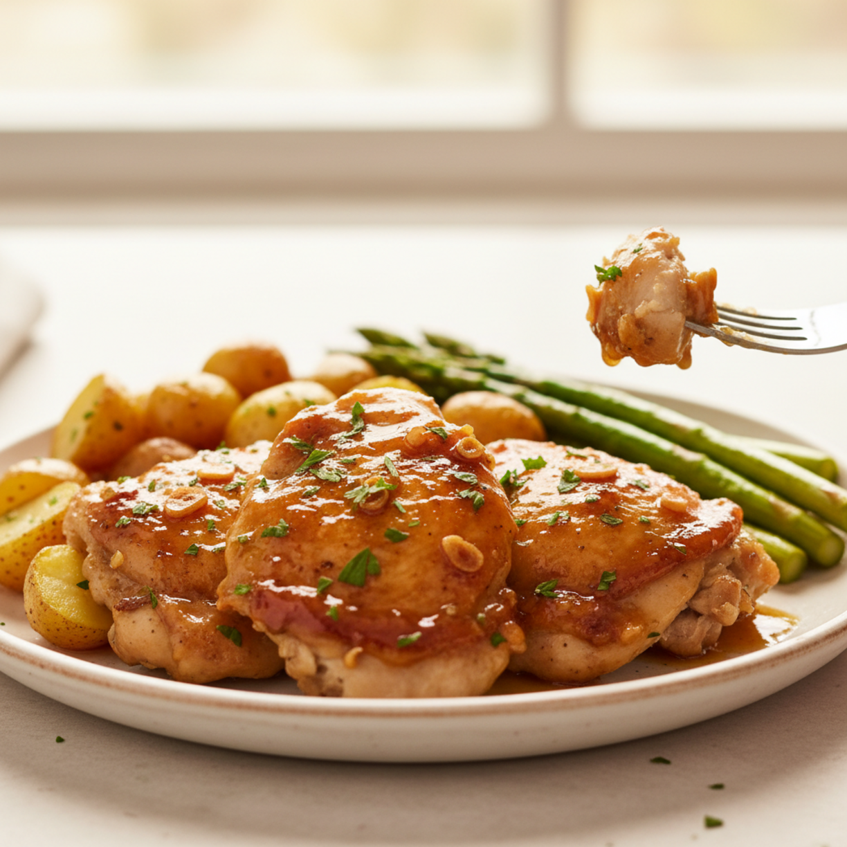 One-Pan Honey Garlic Chicken (Easy Family Meal)