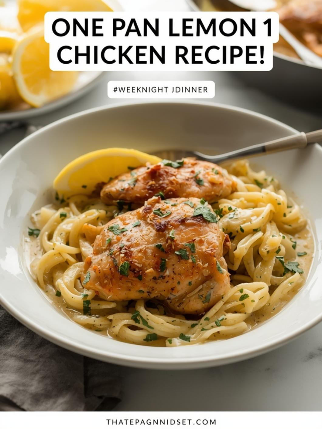One Pan Lemon Chicken (Easy Weeknight Dinner)