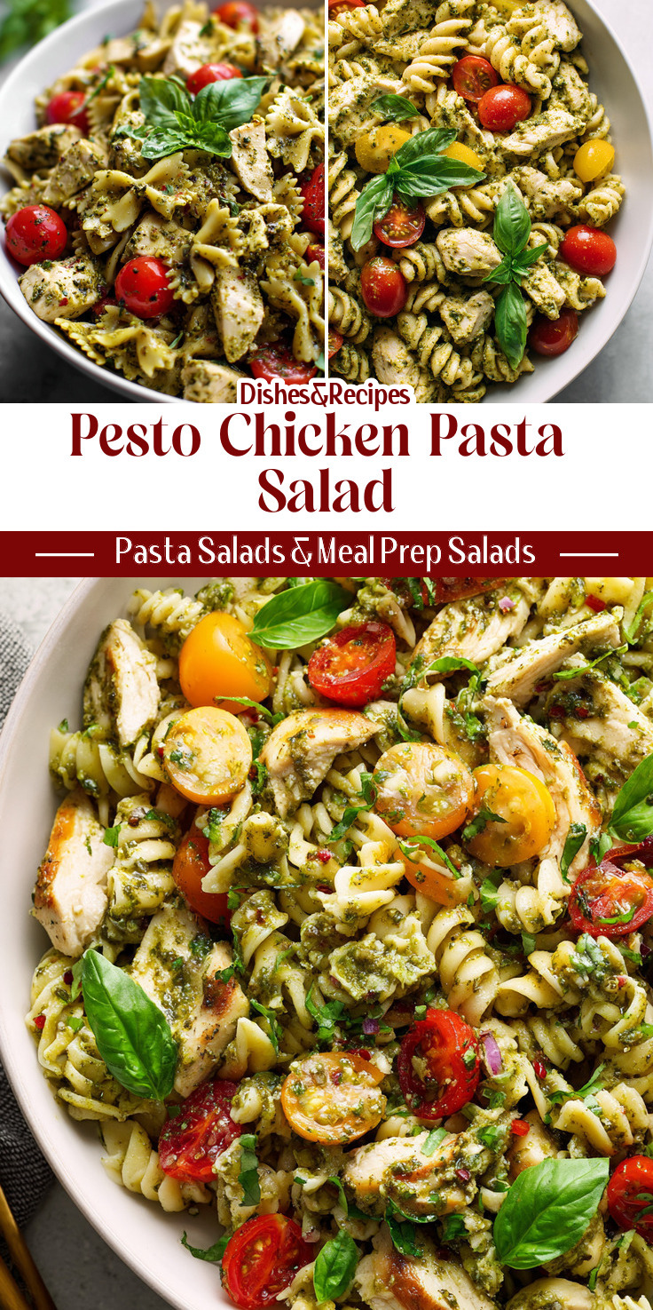 Pesto Chicken Pasta Salad for Summer Meals