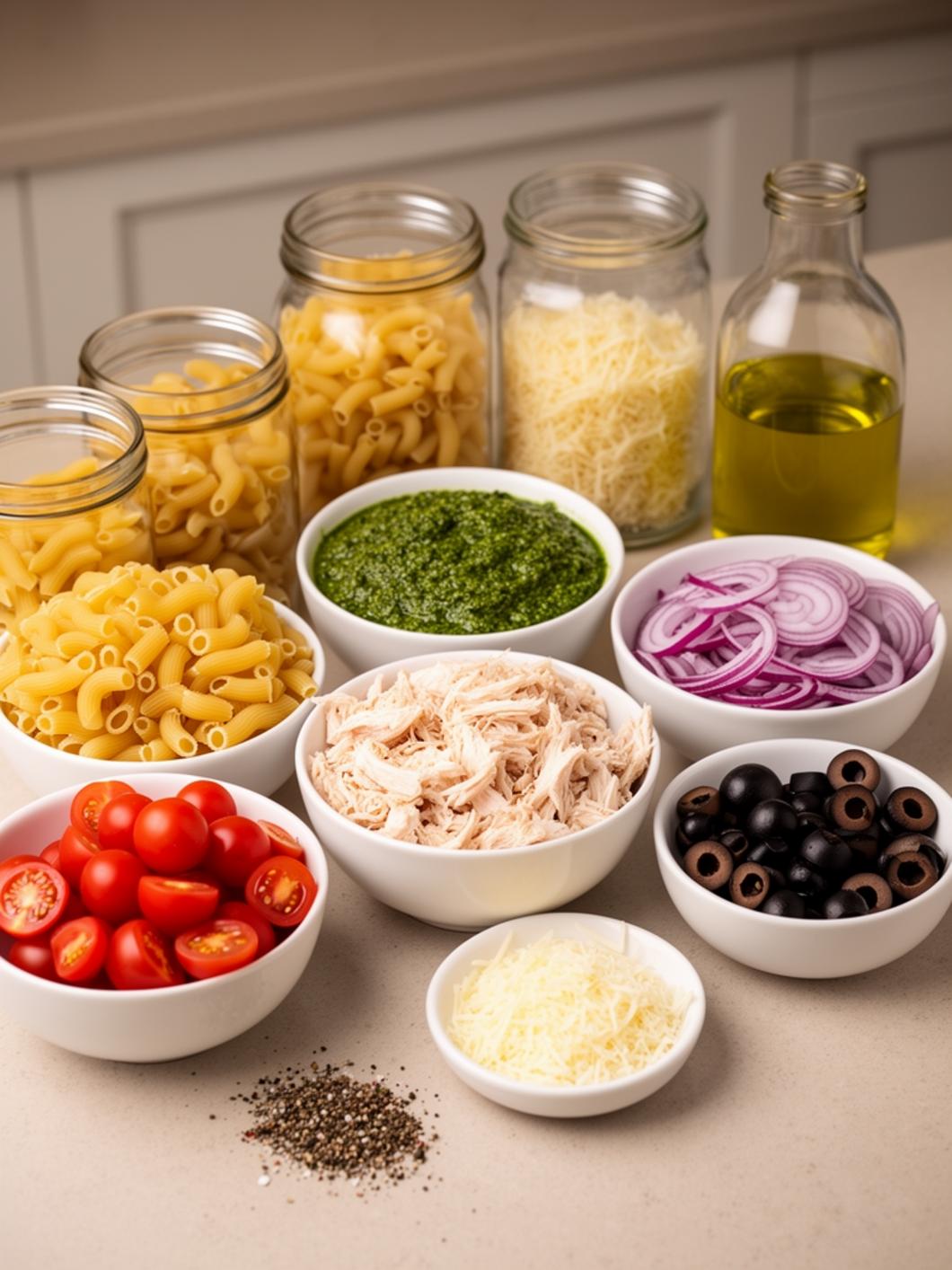 Pesto Chicken Pasta Salad for Summer Gatherings