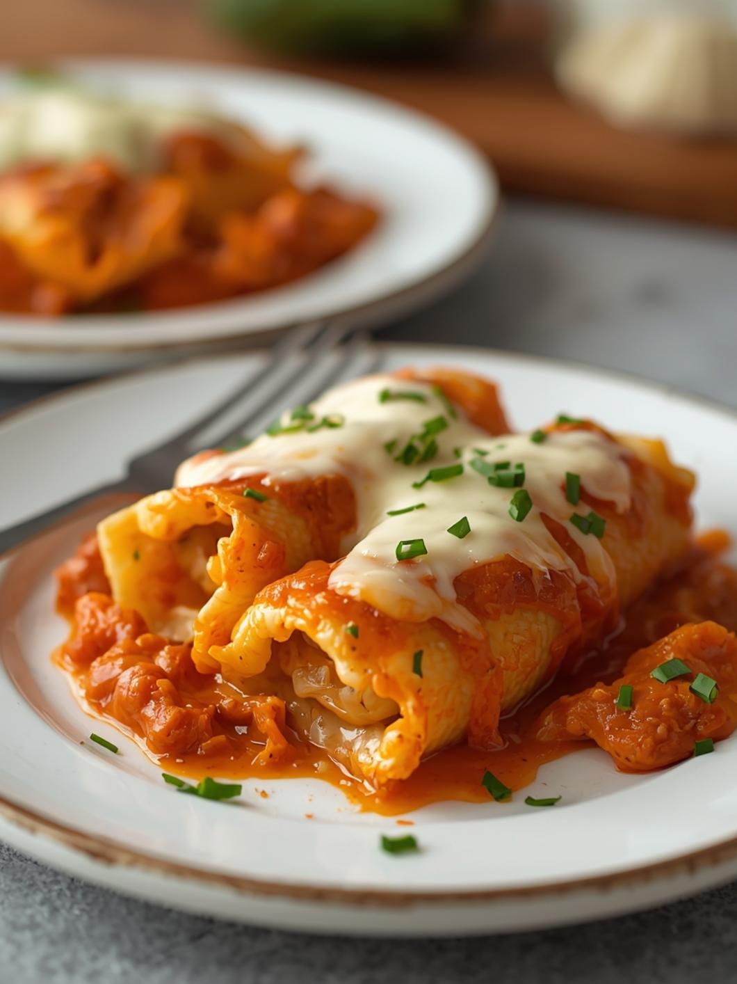 Spicy Buffalo Chicken Stuffed Shells for Dinner