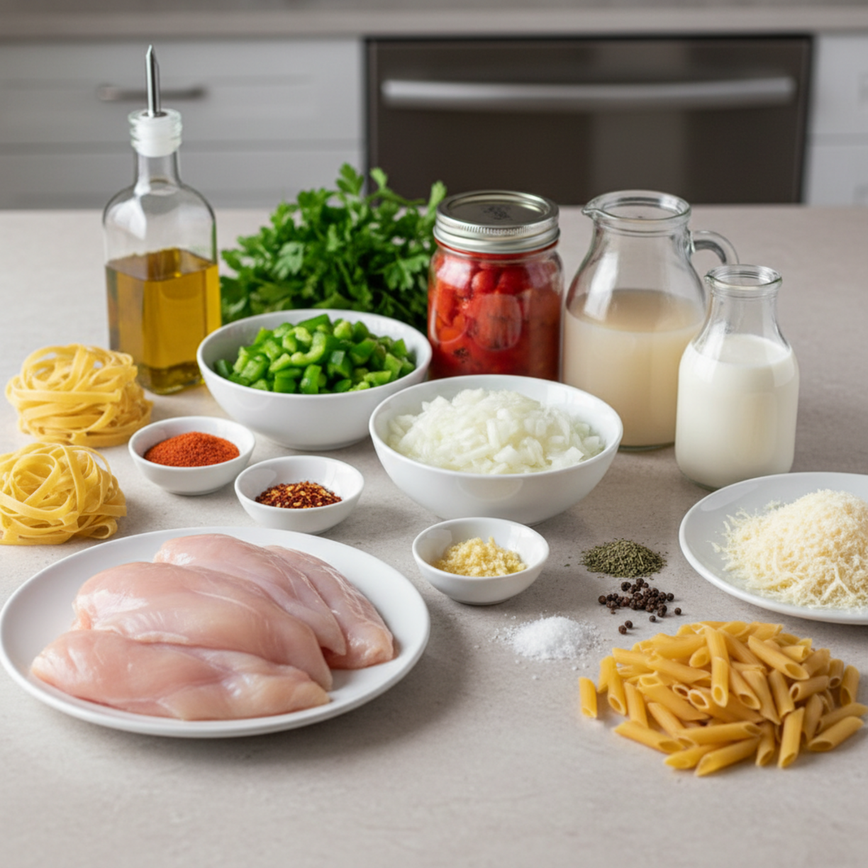 Spicy Cajun Chicken Pasta (Restaurant Style Dinner)