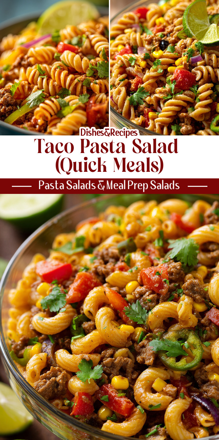 Taco Pasta Salad for Quick Meals (Easy Meal Prep)