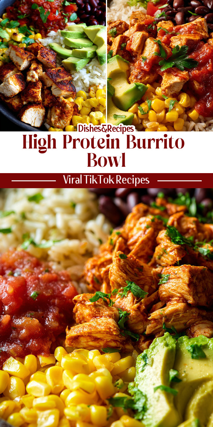 High Protein Chicken Burrito Bowl (Meal Prep)